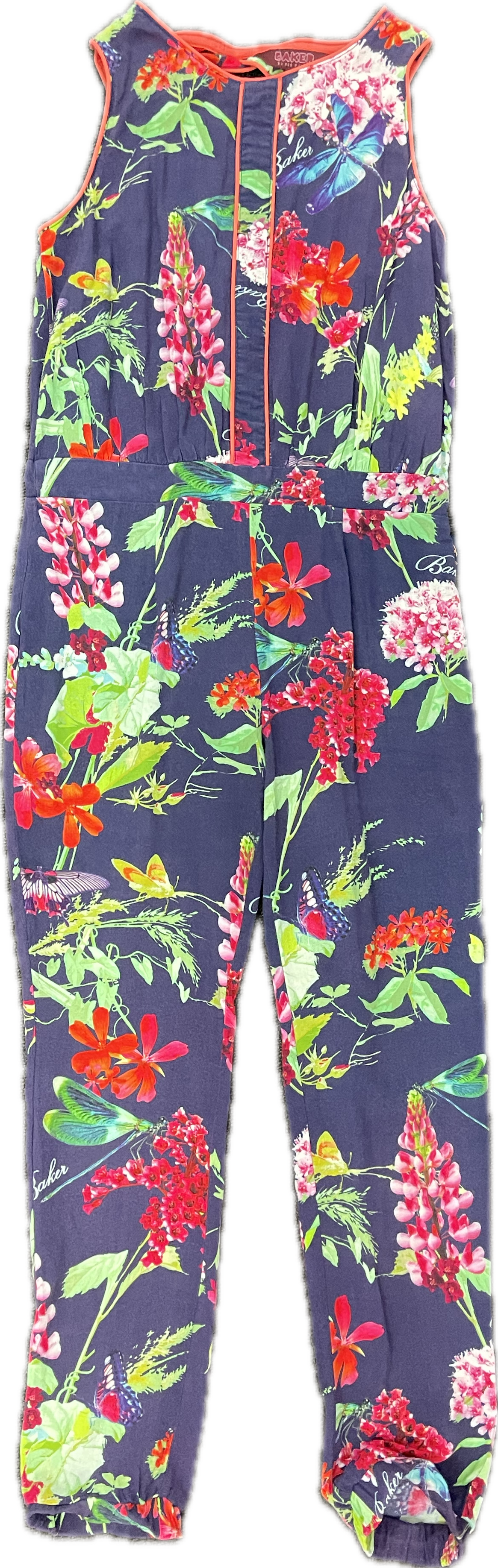 Ted Baker Girls Navy Floral Jumpsuit GUC Size 10 Dream Nu