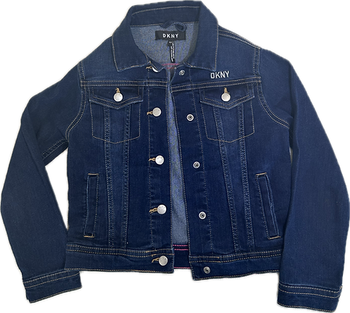DKNY Girls Blue Jean Jacket EUC Size 6X Dream Nu