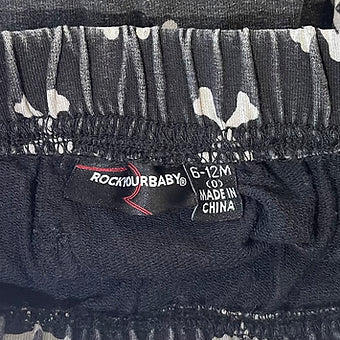 Close-up of soft fabric texture on 6-12 month baby pants
