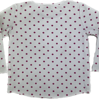Back design of Seed polka dot long sleeve boat-neck dress