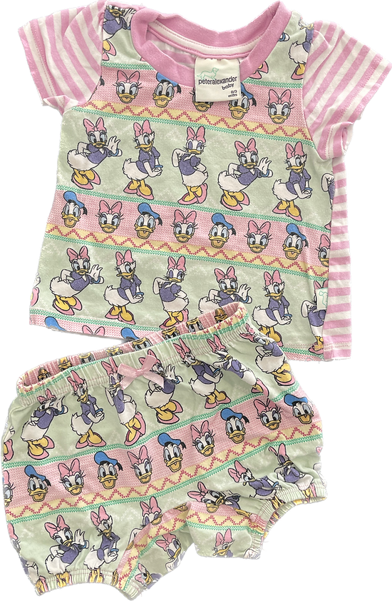 Daffy Duck Girls Sleepwear Set - Front View