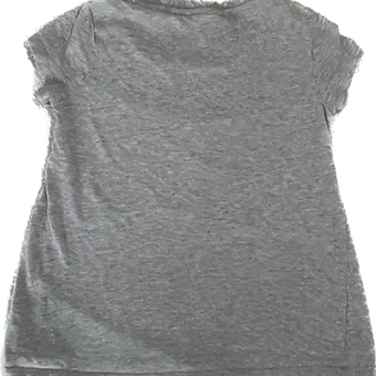 Back view of grey top for girls with short sleeves