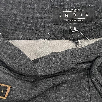 Close-up of adjustable waistband on grey boys track pants