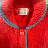 Baby Pink & Blue, Vintage Knit Sweater w/draw String, EUC, Size Small (2YO)