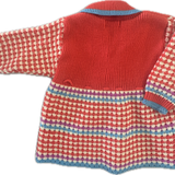Baby Pink & Blue, Vintage Knit Sweater w/draw String, EUC, Size Small (2YO)