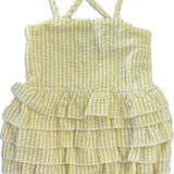 Bardot Jnr, Yellow Striped Romper, EUC, Size 000 (0-3m)