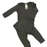 Bonds, Charcoal Ribbed Outfit, FUC*, Size 000 (0-3)