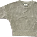 Bonds, Re-loved Olive Waffle Top, EUC, Size 00 (3-6m)
