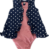Carters Child of Mine, Navy/Red Romper, EUC, Size 2 (24m)