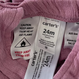 Carters, Baby Girl Rose Muslin Romper, EUC, Size 2 (24m)