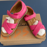 Cecelia Raspberry Girls Leather Sandals – Clarks | Dream Nu