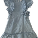 Cotton On, Girls Denim Dress w/ Lace Sleeves, EUC, Size 4