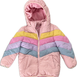 Cotton On, Girls Rainbow Puffer Jacket, EUC, Size 3