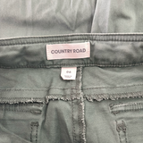Country Road Girl, Olive Utility Jeans w/Adj Waiste, EUC, Size 6