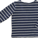 Country Road, Girls Navy Stripe Heart Top, GUC, Size 0 (6m)