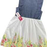 Penelope Mack, Girls Denim Top Floral Dress, NWT, Size 5