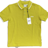 Hugo Boss, Boys Kids' cotton-piqué polo shirt with logo and stripes, NWT, Size 6 (114)