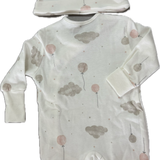 Homegrown Baby, Cloud Balloon Onesie and Hat Set, NWOT, Size 0000 (Newborn)