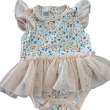 Ollies Place, Floral Dress Romper, NWOT, Size 000 (0-3m)