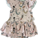 Child of Mine, Onesie Flutter Dress w/Mermaids, GUC, Size 0 (6-12m)