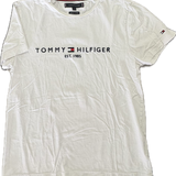Tommy Hilfiger, White Embrod Logo Tee,* FUC, Size S (14YO)