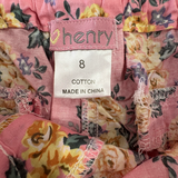 Love Henry, Girls Scalloped Floral Shorts, EUC, Size 8