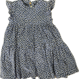 Next, Girls Blue Patterned Dress, EUC, Size 1+ (18-24mo)