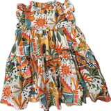 Next, Girls Orange Patterned Dress, EUC, Size 1+ (18-24mo)