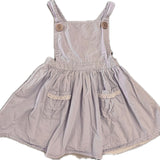 La Sienna Couture, Pinafore Lined Bib-Dress- Lilac Snow, GUC, Size 4