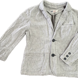 H&M, Linen Blend Jacket in Grey, EUC, Size 5