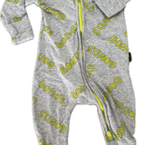 Bonds, Grey Logo Wondersuit, GUC, Size 000 (0-3m)