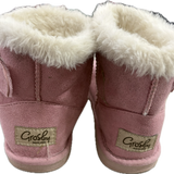 Grosby, Girls Slippers Boots Furry Lining Slip On Ankle Boot, GUC, Size 2