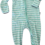 Bonds, Teal Striped Wondersuit, EUC, Size 00 (3-6m)