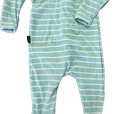 Bonds, Teal Striped Wondersuit, EUC, Size 00 (3-6m)