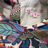Bonpoint, Girls Designer Floral Collared Lined Dress, NWOT, Size 6