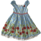 Laura Ashley, Rose/Blue Dress, FUC, Size 6