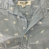 Mac+Ellie, Boys Dino Light Blue Collared Top, EUC, Size 5