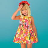 Mayoral, Coral Flower Dress, EUC, Size 8