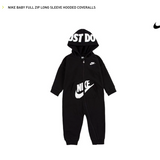 Nike, Baby Full Zip Long Sleeve Hooded Coveralls, EUC, Size 00 (3m)
