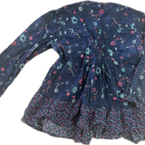 Pumkin Patch, Blue Floral Long Sleeve Dress, GUC, Size 2 (24m)