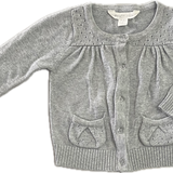 Pumpkin Patch, Girls Grey Sweater, GUC, Size 00 (3-6m)