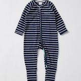 Bonds, Striped Navy Wondersuit, GUC, Size 0000 (Newborn)