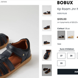 BOBUX, Kp Roam Jnr Navy Leather Mary Janes, GUC, Size 22 (6US)