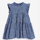 Next, Girls Blue Patterned Dress, EUC, Size 1+ (18-24mo)