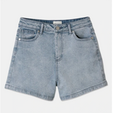 Tilii, A-Line Denim Short in Light Wash, EUC, Size 14