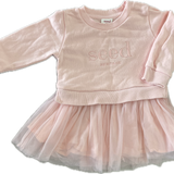 Seed Heritage, Dusty Rose Core Logo Tutu Dress, EUC, Size 0 (6-12m)