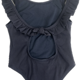 Seed Heritage, Girls Navy Ribbed Swimsuit with Ruffle, EUC, Size 2