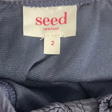 Seed Heritage, Girls Navy Ribbed Swimsuit with Ruffle, EUC, Size 2