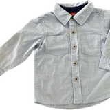 Sprout, Boys Blue Collared Top, EUC, Size 0 (6m)