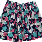 The Kidstore, Girls Navy Floral Adj Skirt, GUC, Size 8